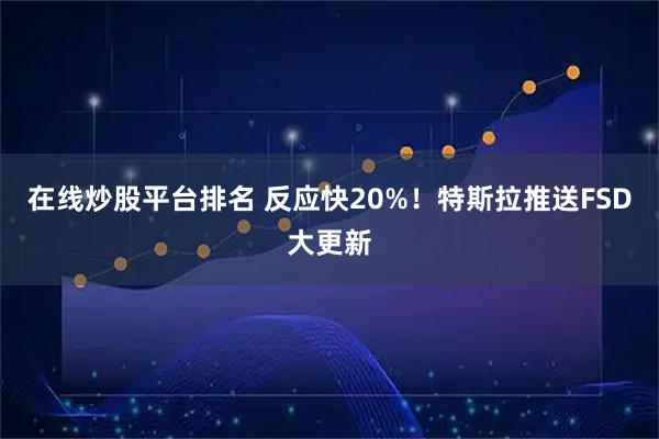 在线炒股平台排名 反应快20%！特斯拉推送FSD大更新